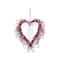 Glitzhome® 17" Valentine's Pink Berry Heart Wreath
